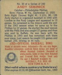 1949 BOWMAN BASEBALL ASSORTED SINGLES U-PICK - Bild 7 von 17