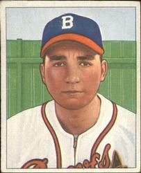 1950 Bowman #74 Johnny Antonelli RC