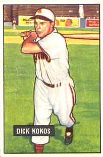 1951 Bowman #68 Dick Kokos