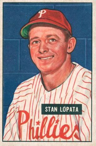 1951 Bowman #76 Stan Lopata