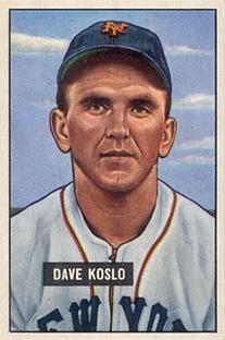 1951 Bowman #90 Dave Koslo