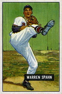 1951 Bowman #134 Warren Spahn