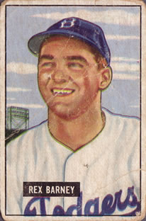 1951 Bowman #153 Rex Barney
