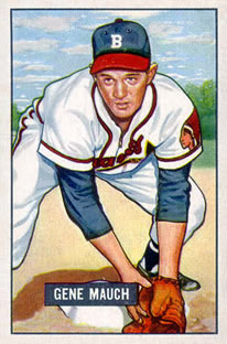 1951 Bowman #312 Gene Mauch RC