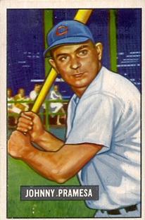 1951 Bowman #324 Johnny Pramesa RC