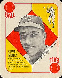 1951 Topps Blue Backs #7 Gerry Staley RC