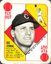 1951 Topps Red Backs #36A Gus Zernial Chic