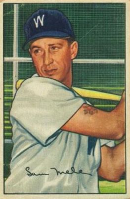 1952 Bowman #15 Sam Mele