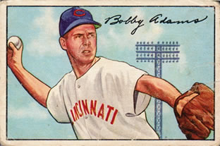 1952 Bowman #166 Bobby Adams