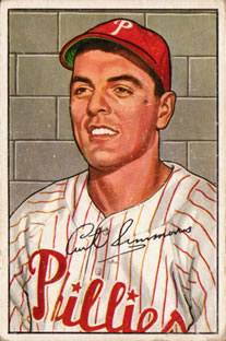 1952 Bowman #184 Curt Simmons