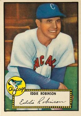 1952 Topps #32A Eddie Robinson Black