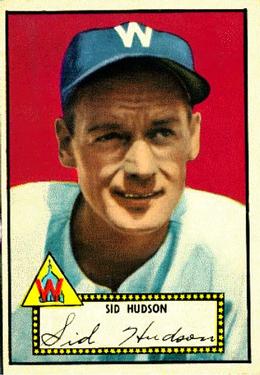 1952 Topps #60A Sid Hudson Black