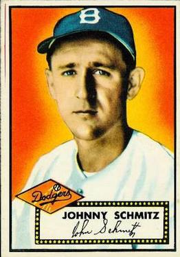 1952 Topps #136 Johnny Schmitz