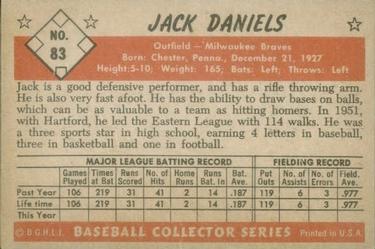 1953 Bowman Color #83 Jack Daniels RC back image