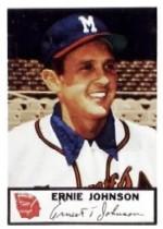 1953 Braves Johnston Cookies #7 Ernie Johnson