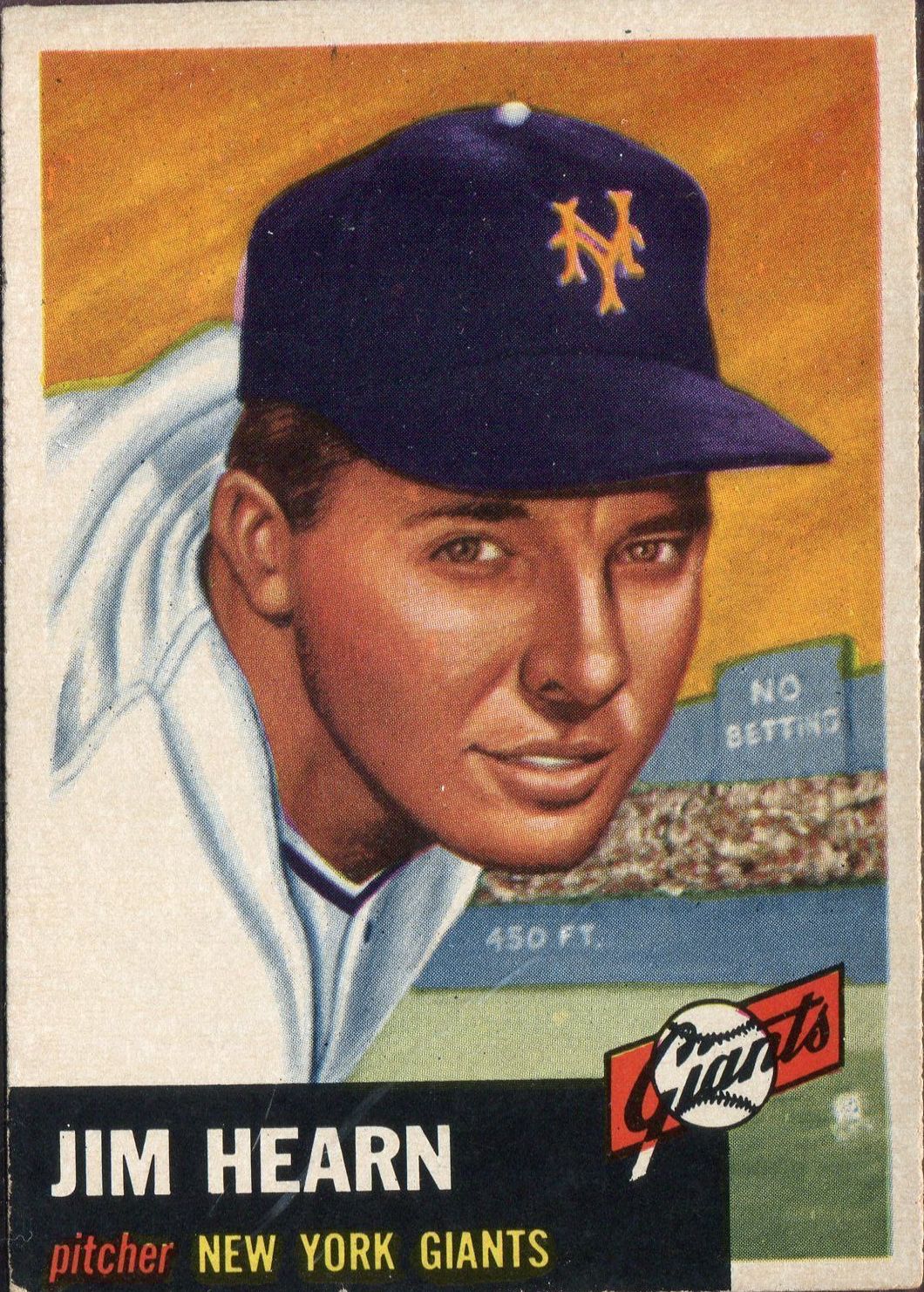 1953 Topps #38 Jim Hearn DP