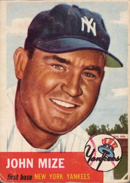 1953 Topps #77 Johnny Mize DP