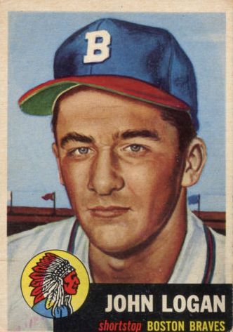 1953 Topps #158 Johnny Logan RC