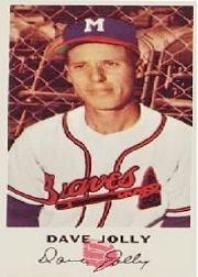 1954 Braves Johnston Cookies #17 Dave Jolly