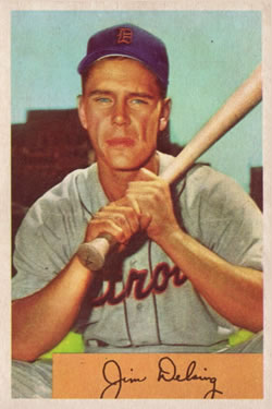 1954 Bowman #55 Jim Delsing