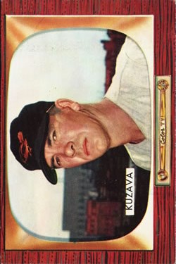 1955 Bowman #215 Bob Kuzava