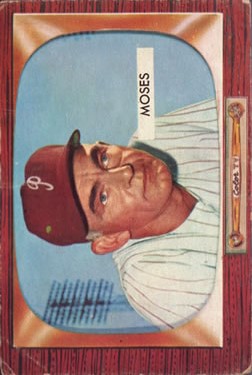 1955 Bowman #294 Wally Moses CO