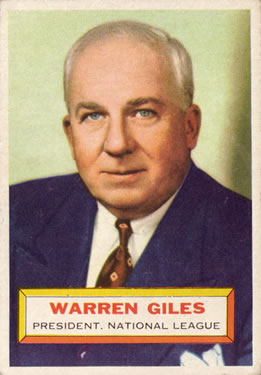 1956 Topps #2 Warren Giles PRES DP