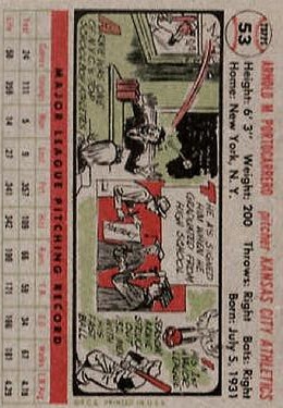 1956 Topps #53 Arnie Portocarrero back image