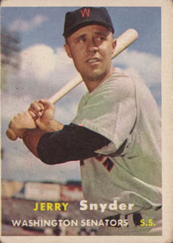 1957 Topps #22 Jerry Snyder UER/Photo actually Ed Fitzgerald