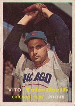 1957 Topps #74 Vito Valentinetti RC