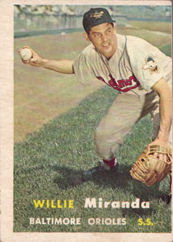 1957 Topps #151 Willie Miranda