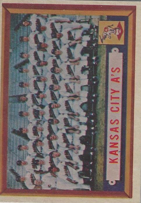 1957 Topps #204 Kansas City Athletics TC