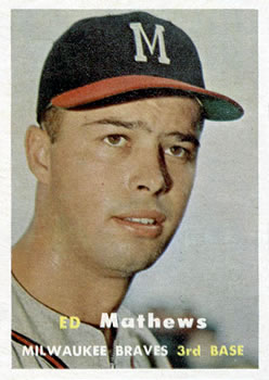 1957 Topps #250 Eddie Mathews