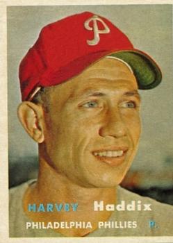 1957 Topps #265 Harvey Haddix DP