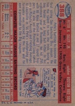 1957 Topps #388 Pete Daley back image