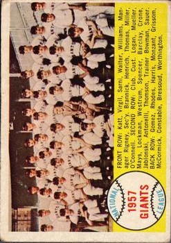 1958 Topps #19 San Francisco Giants TC