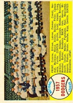 1958 Topps #71 Los Angeles Dodgers TC