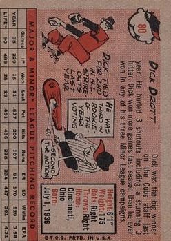 1958 Topps #80 Dick Drott RC back image