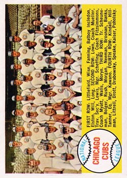 1958 Topps #327 Chicago Cubs TC