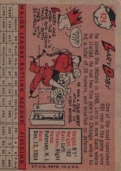 1958 Topps #424 Larry Doby UER/Spelled Lary on the back back image