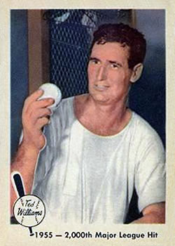 1959 Fleer Ted Williams #56 2,000th Hit 8/11/55