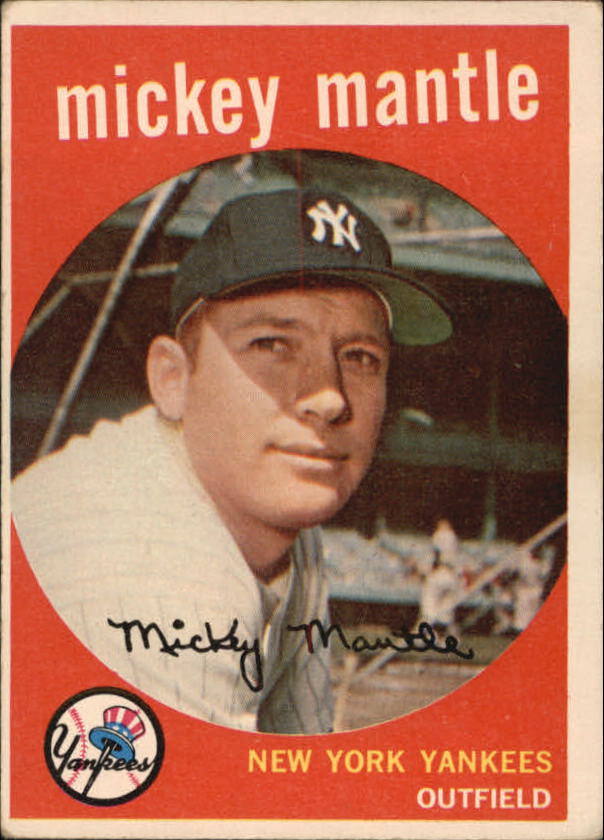 1959 Topps Mickey Mantle #10, Signed. Autographs Sports Cards, Lot  #81815