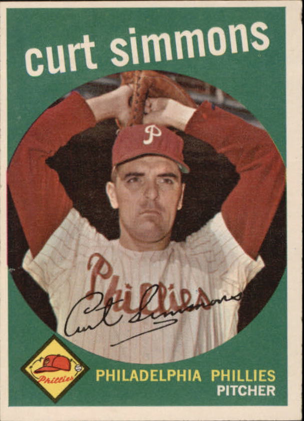 1959 Topps #382 Curt Simmons