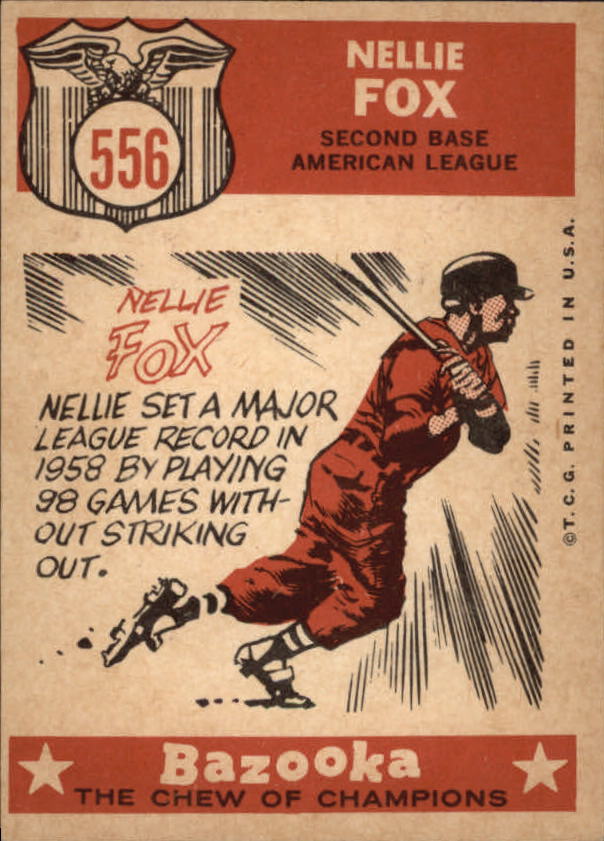 1959 Topps #556 Nellie Fox AS back image