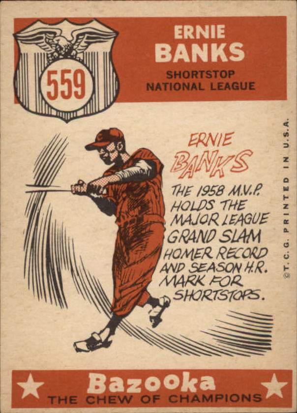 1959 Topps #559 Ernie Banks AS back image