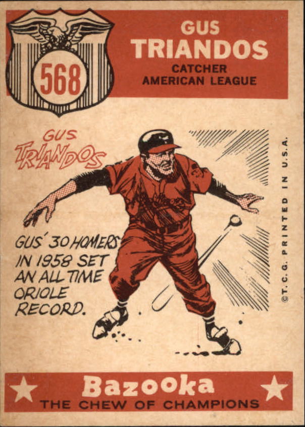 1959 Topps #568 Gus Triandos AS back image