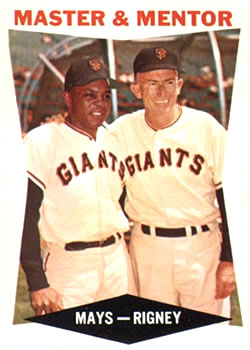 1960 Topps #7 Master and Mentor/Willie Mays/Bill Rigney MG