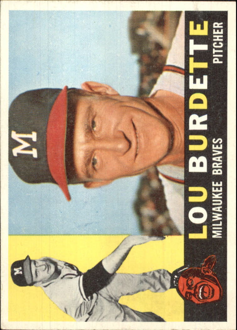 1960 Topps #70 Lew Burdette UER/Card spelled as Lou on front and back