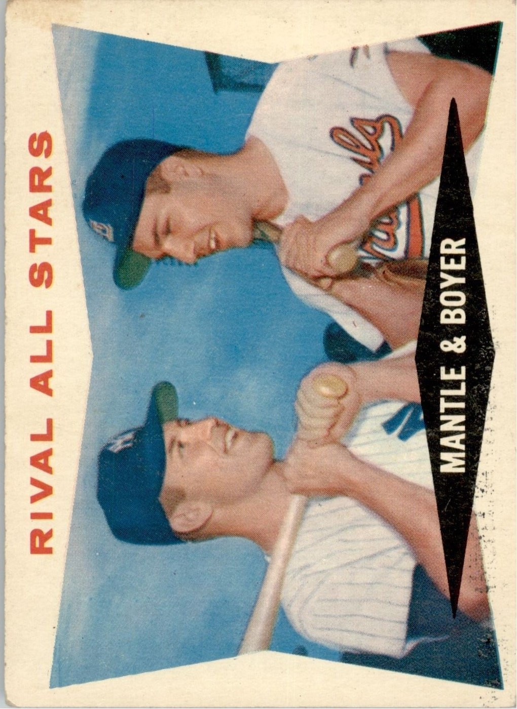 1960 Topps #160 Rival All-Stars/Mickey Mantle/Ken Boyer