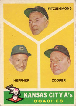 1960 Topps #462 Athletics Coaches/Fred Fitzsimmons/Don Heffner/Walker Cooper